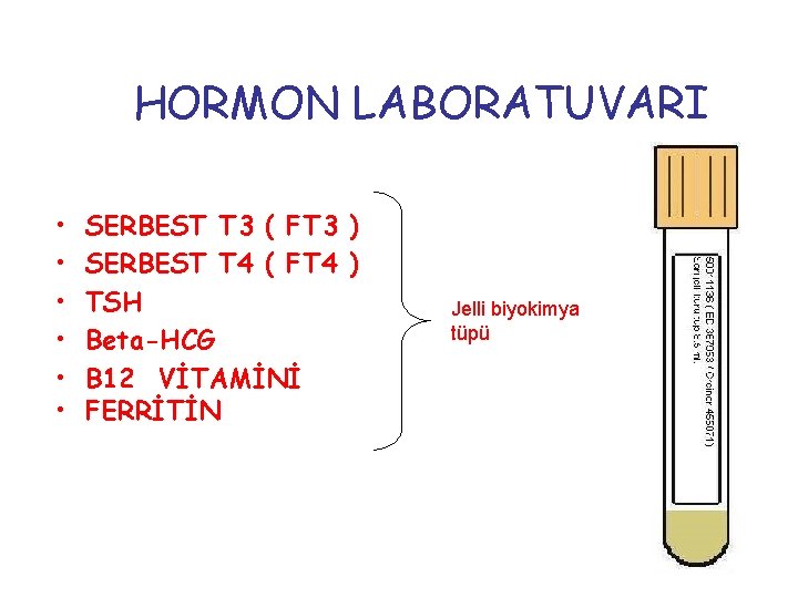 HORMON LABORATUVARI • • • SERBEST T 3 ( FT 3 ) SERBEST T