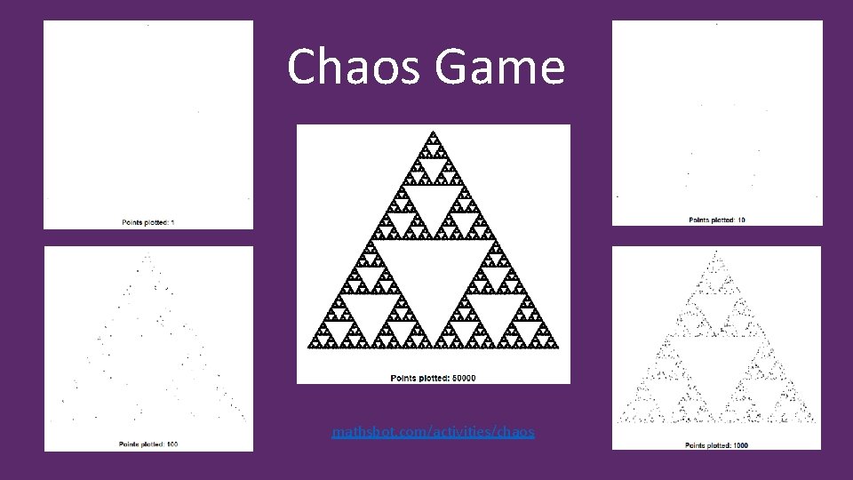 Chaos Game mathsbot. com/activities/chaos 