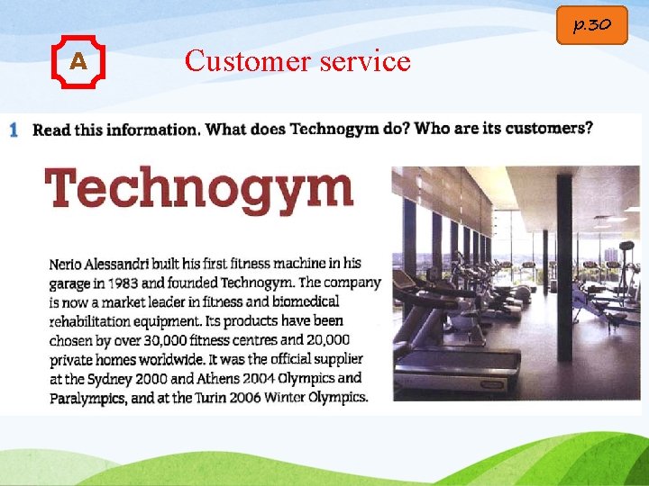 p. 30 A Customer service 