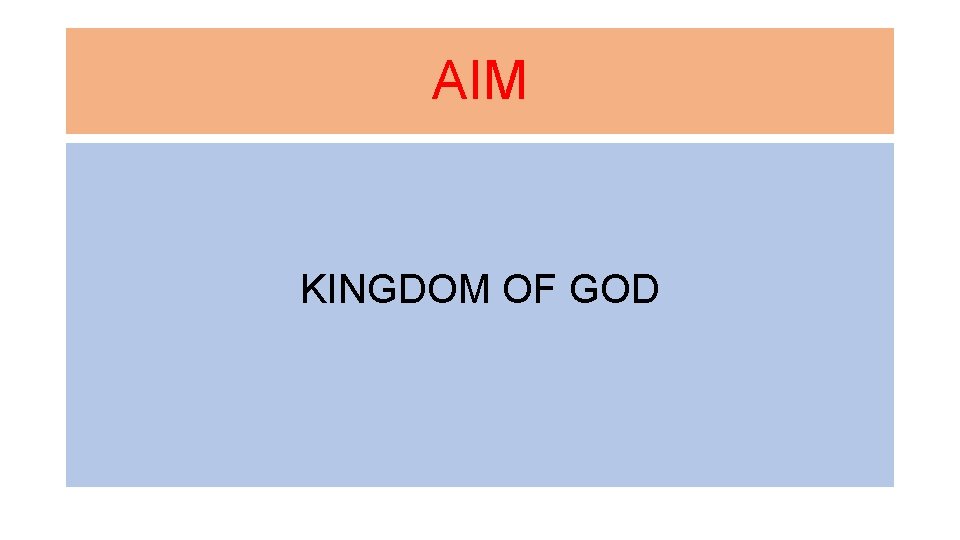 AIM KINGDOM OF GOD AIM KINGDOM OF GOD