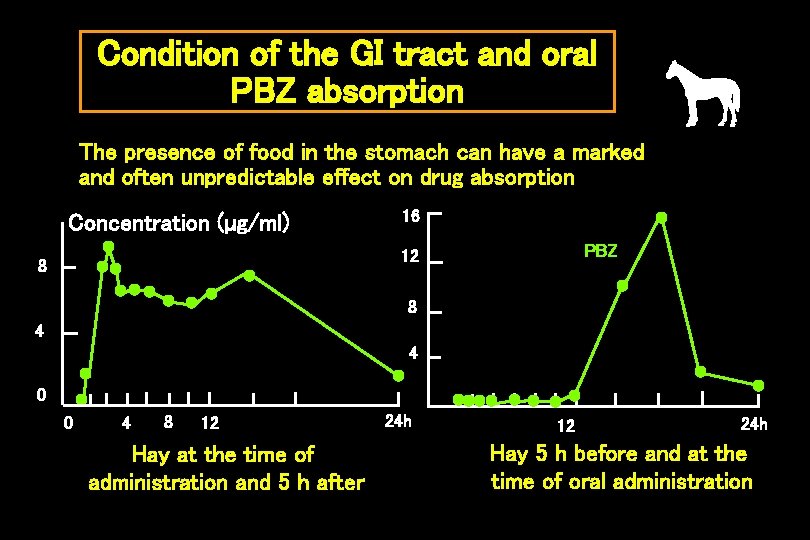 Condition of the GI tract and oral PBZ absorption The presence of food in