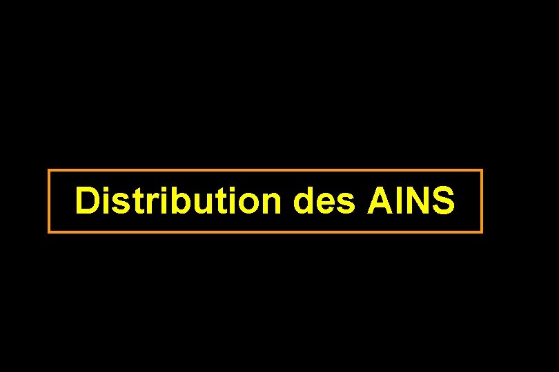 Distribution des AINS 