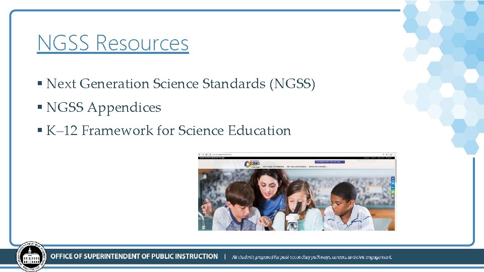 NGSS Resources § Next Generation Science Standards (NGSS) § NGSS Appendices § K– 12