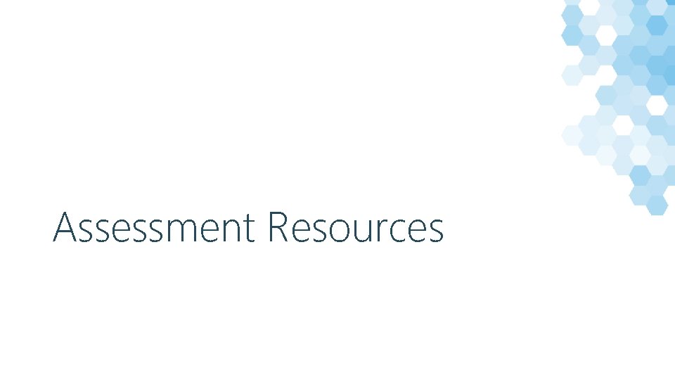 Assessment Resources 