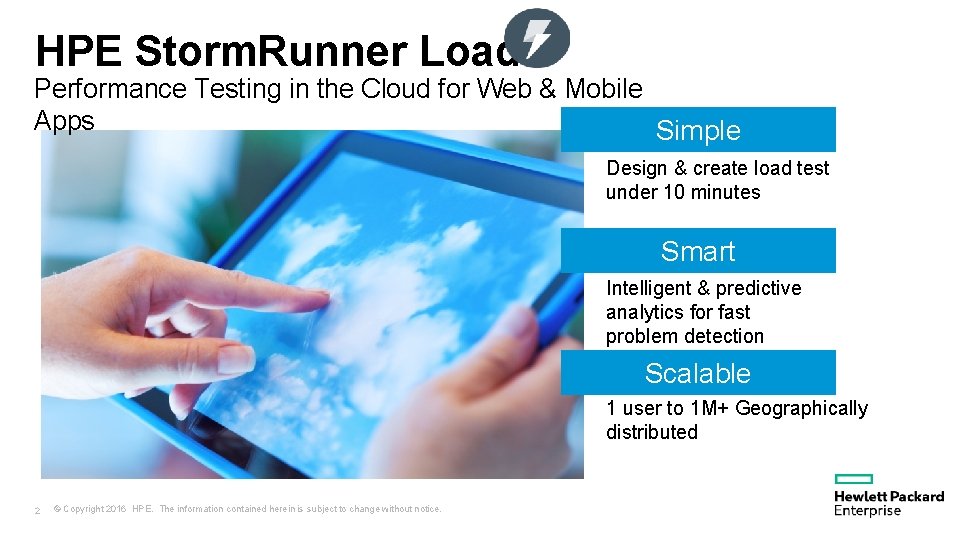 HPE Storm. Runner Load Performance Testing in the Cloud for Web & Mobile Apps