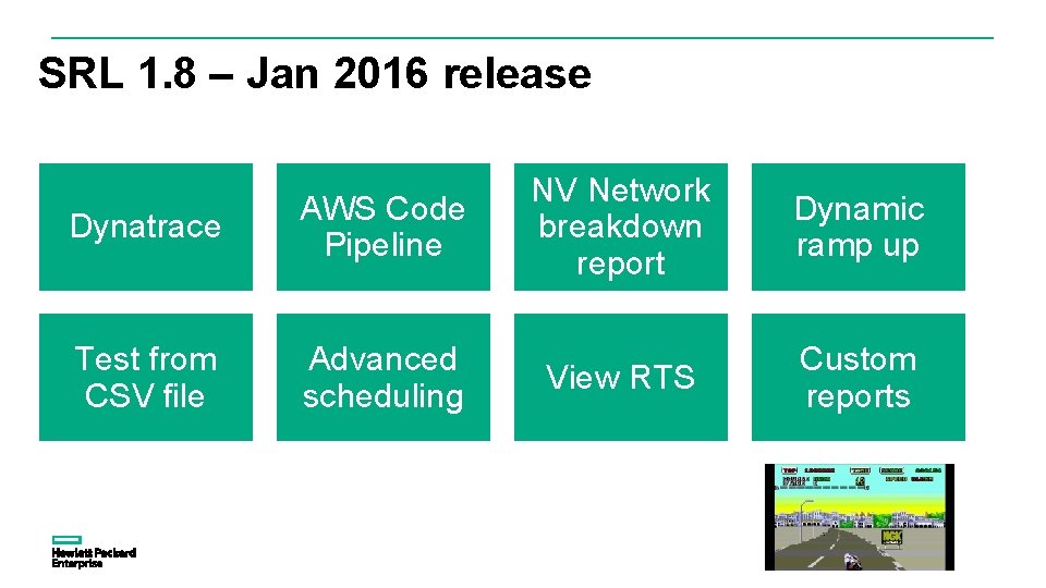 SRL 1. 8 – Jan 2016 release Dynatrace AWS Code Pipeline Test from CSV