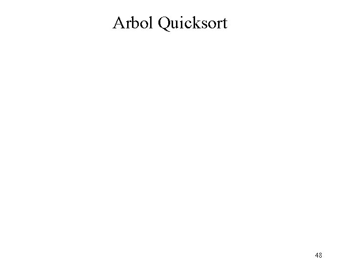 Arbol Quicksort 48 