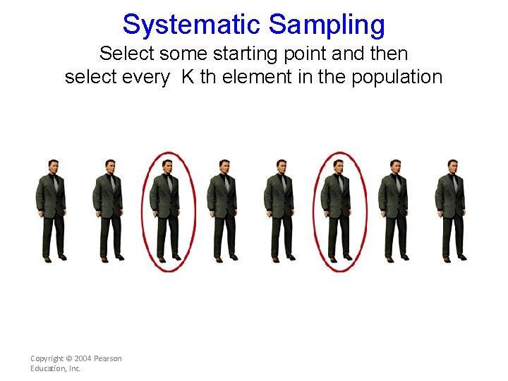 Systematic Sampling Select some starting point and then select every K th element in