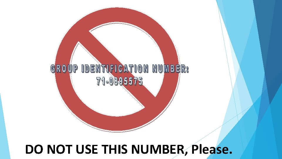 DO NOT USE THIS NUMBER, Please. DO NOT USE THIS NUMBER, Please.