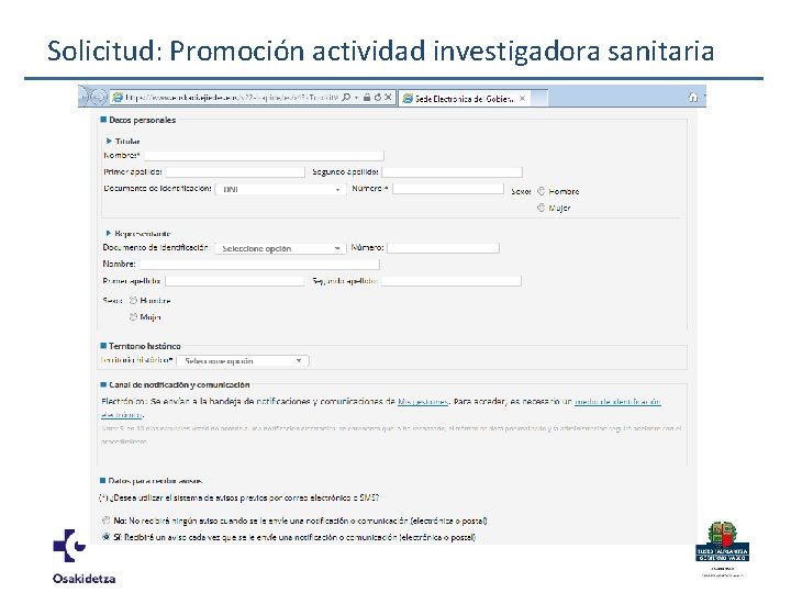 Solicitud: Promoción actividad investigadora sanitaria 