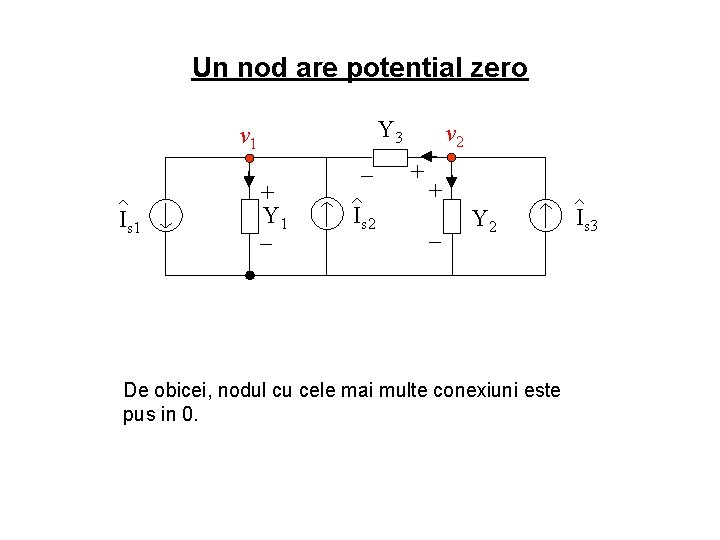 Un nod are potential zero Y 3 v 1 Is 1 _ + Y