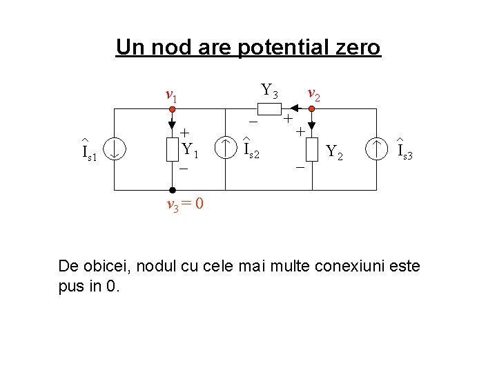 Un nod are potential zero Y 3 v 1 Is 1 _ + Y