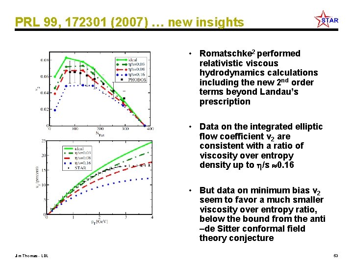 PRL 99, 172301 (2007) … new insights • Romatschke 2 performed relativistic viscous hydrodynamics