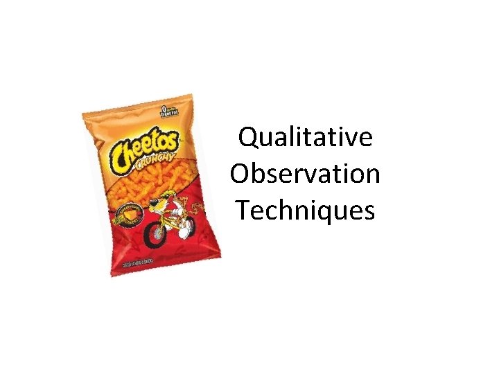 Qualitative Observation Techniques 