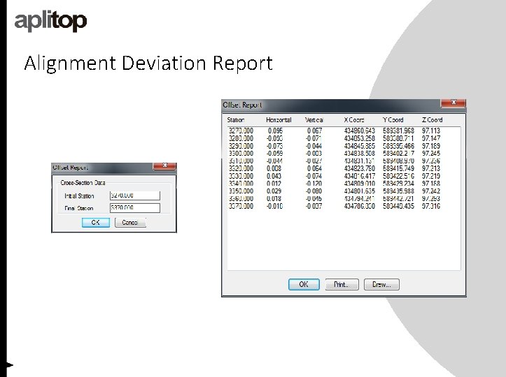 Alignment Deviation Report 