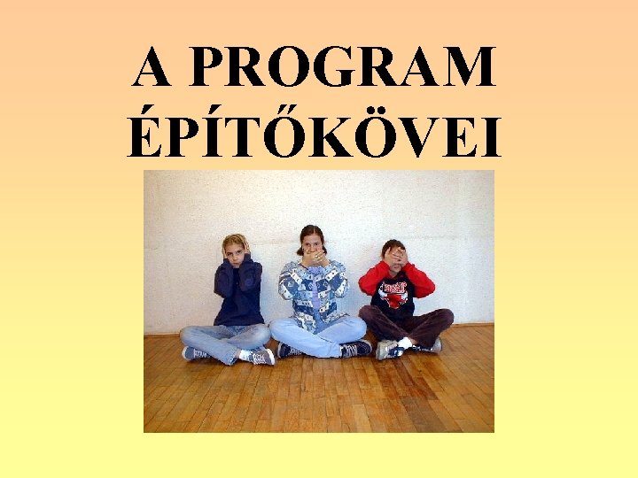 A PROGRAM ÉPÍTŐKÖVEI 