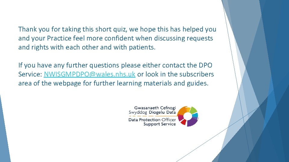 Thank you for taking this short quiz, we hope this has helped you and Thank you for taking this short quiz, we hope this has helped you and