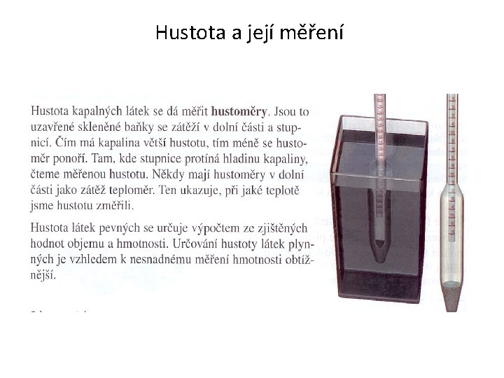 Hustota a její měření 