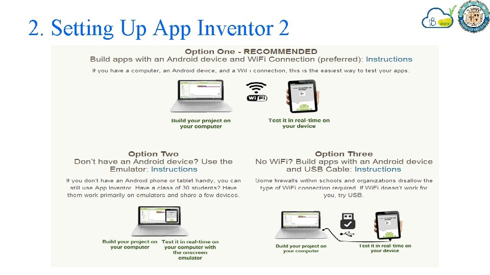 2. Setting Up App Inventor 2 