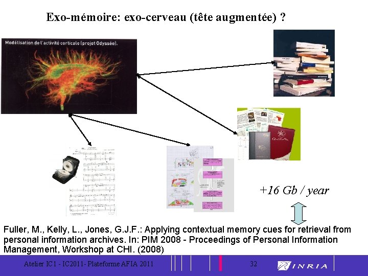 Exo-mémoire: exo-cerveau (tête augmentée) ? +16 Gb / year Fuller, M. , Kelly, L.