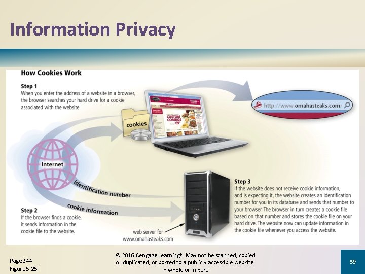 Information Privacy Page 244 Figure 5 -25 © 2016 Cengage Learning®. May not be