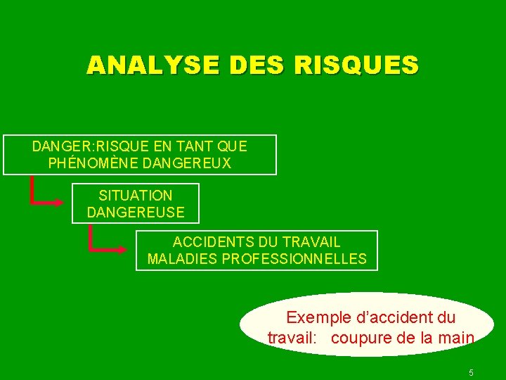 ANALYSE DES RISQUES DUNE SITUATION DE TRAVAIL A