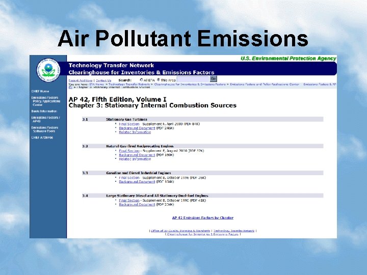 Air Pollutant Emissions 
