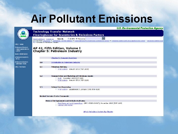 Air Pollutant Emissions 