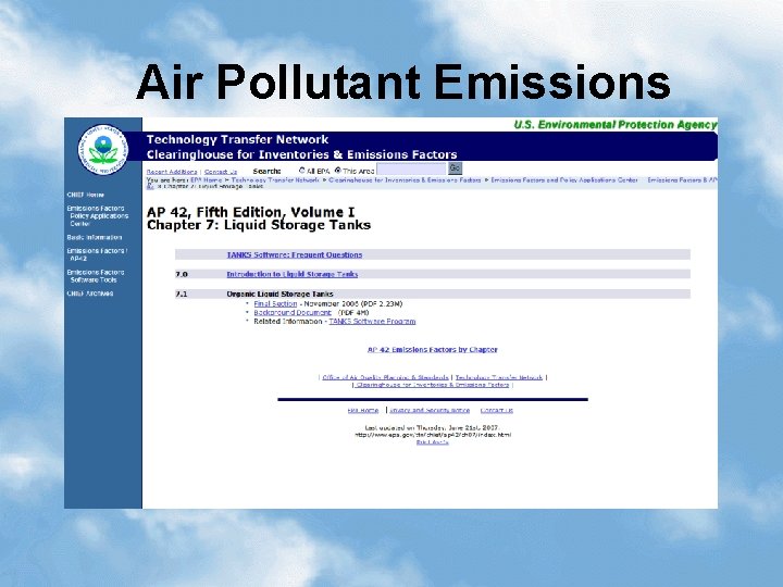 Air Pollutant Emissions 