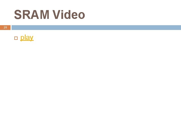 SRAM Video 28 play 