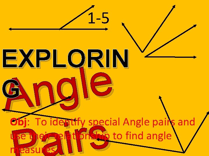 1 -5 EXPLORIN G e l g An s r i Obj: To identify 1 -5 EXPLORIN G e l g An s r i Obj: To identify