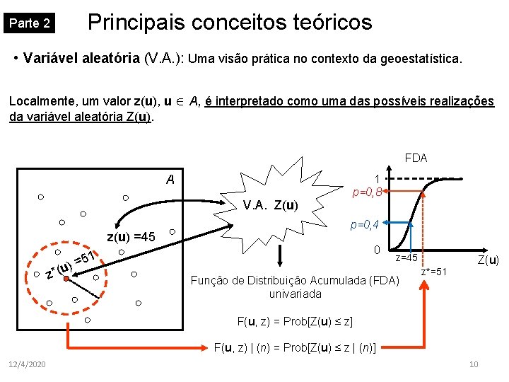 Parte 2 Principais conceitos teóricos • Variável aleatória (V. A. ): Uma visão prática