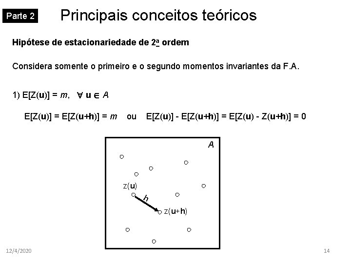 Parte 2 Principais conceitos teóricos Hipótese de estacionariedade de 2 a ordem Considera somente