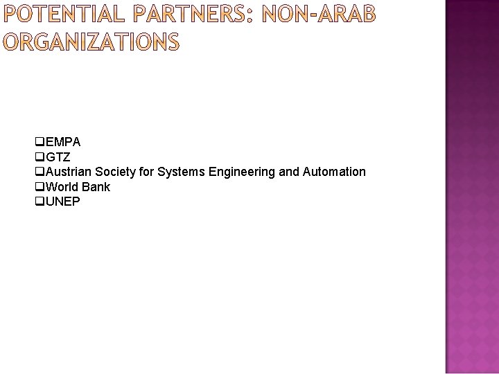 q. EMPA q. GTZ q. Austrian Society for Systems Engineering and Automation q. World q. EMPA q. GTZ q. Austrian Society for Systems Engineering and Automation q. World