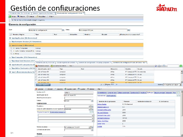 Gestión de configuraciones 21 