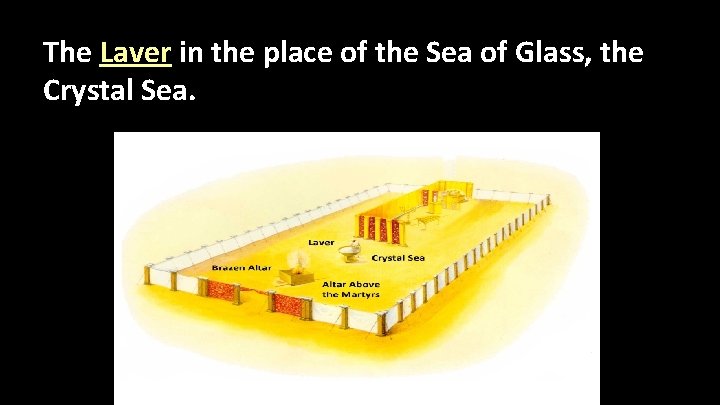 The Laver in the place of the Sea of Glass, the Crystal Sea. 