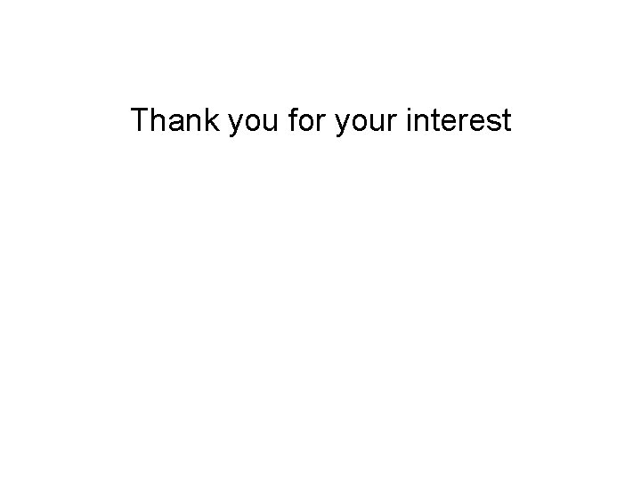 Thank you for your interest 