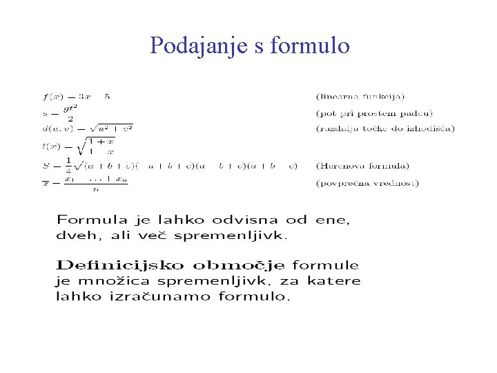 Podajanje s formulo 