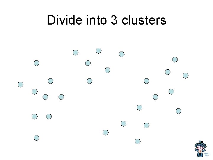 Divide into 3 clusters 