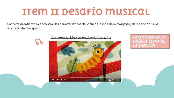 Item II Desafío musical Ahora te desafiamos a encontrar las características del ciclo de