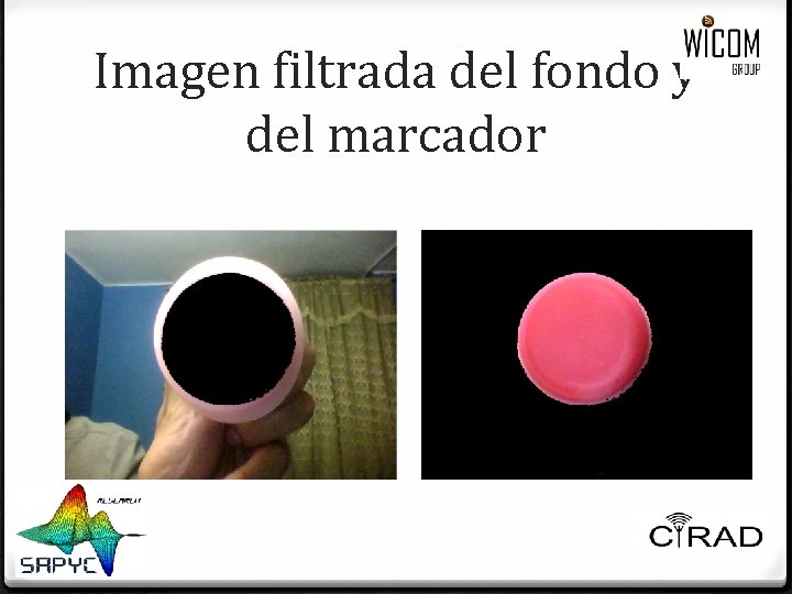 Imagen filtrada del fondo y del marcador Imagen filtrada del fondo y del marcador