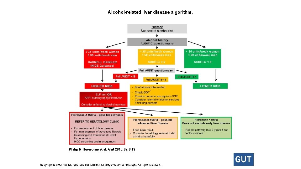 Alcohol-related liver disease algorithm. Philip N Newsome et al. Gut 2018; 67: 6 -19