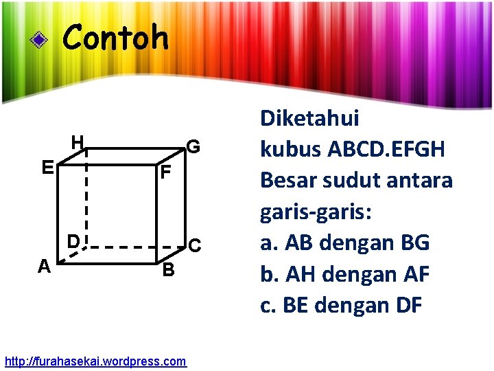 Contoh H E G F D A C B http: //furahasekai. wordpress. com Diketahui Contoh H E G F D A C B http: //furahasekai. wordpress. com Diketahui