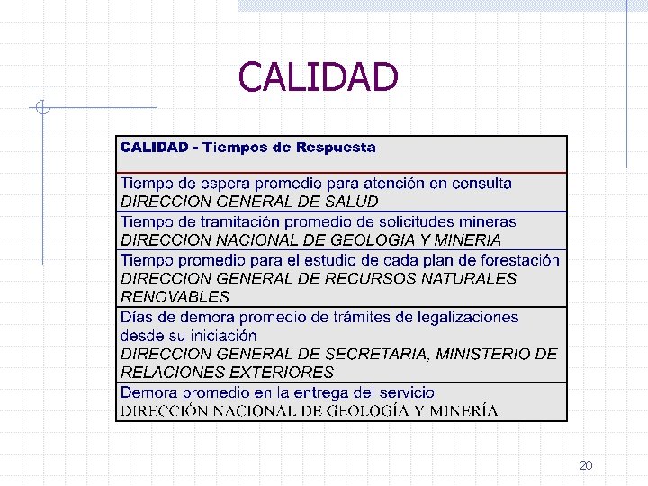 CALIDAD 20 