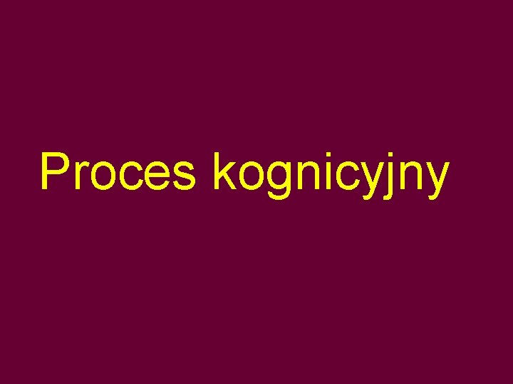 Proces kognicyjny 