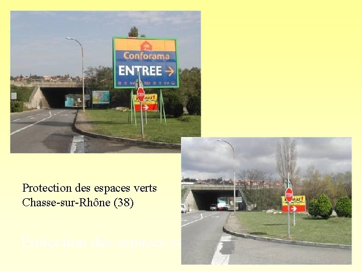 Chasse-sur-Rhône (38) Protection des espaces verts : avant application 