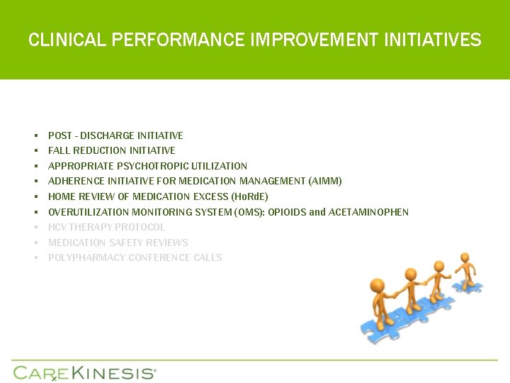 CLINICAL PERFORMANCE IMPROVEMENT INITIATIVES § § § § § POST - DISCHARGE INITIATIVE FALL