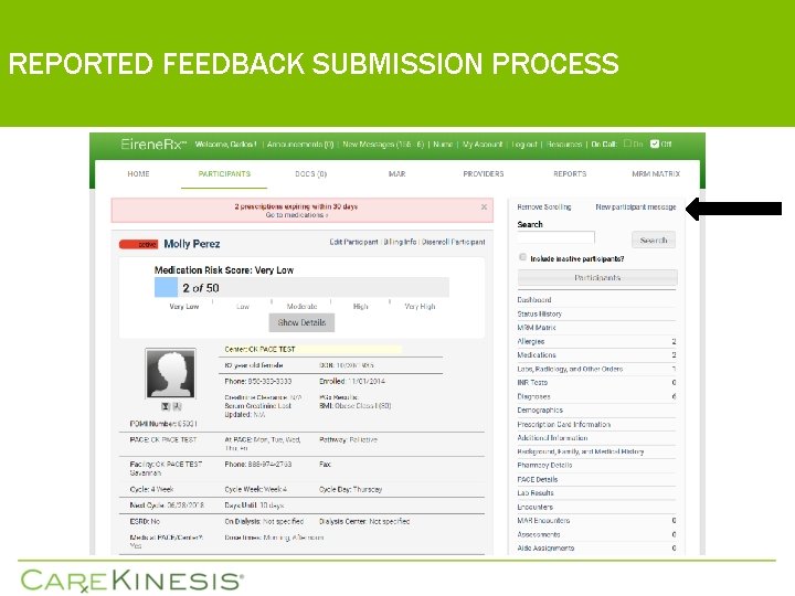 REPORTED FEEDBACK SUBMISSION PROCESS 