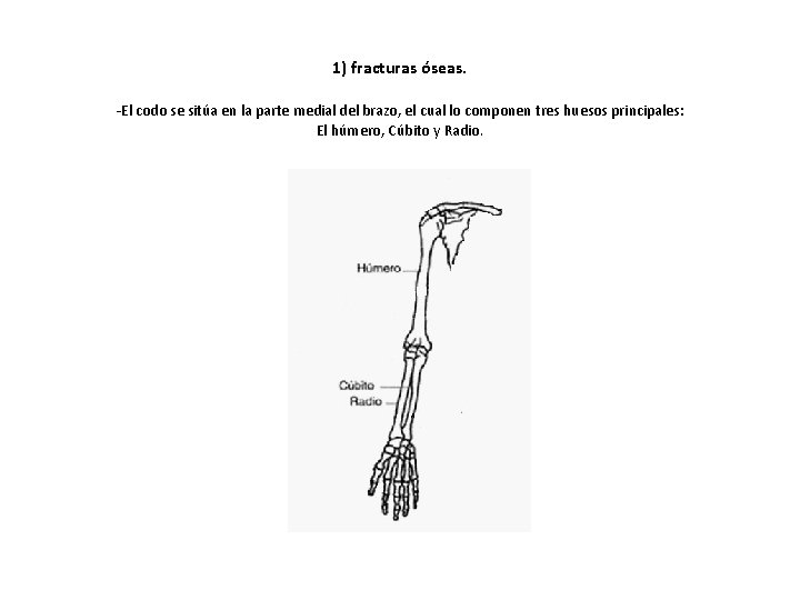 Lesiones y fracturas del codo a nivel seo