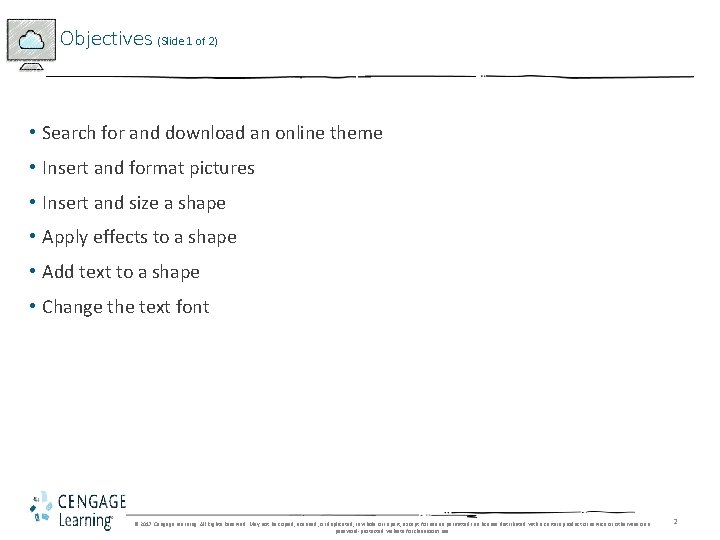 Objectives (Slide 1 of 2) • Search for and download an online theme •